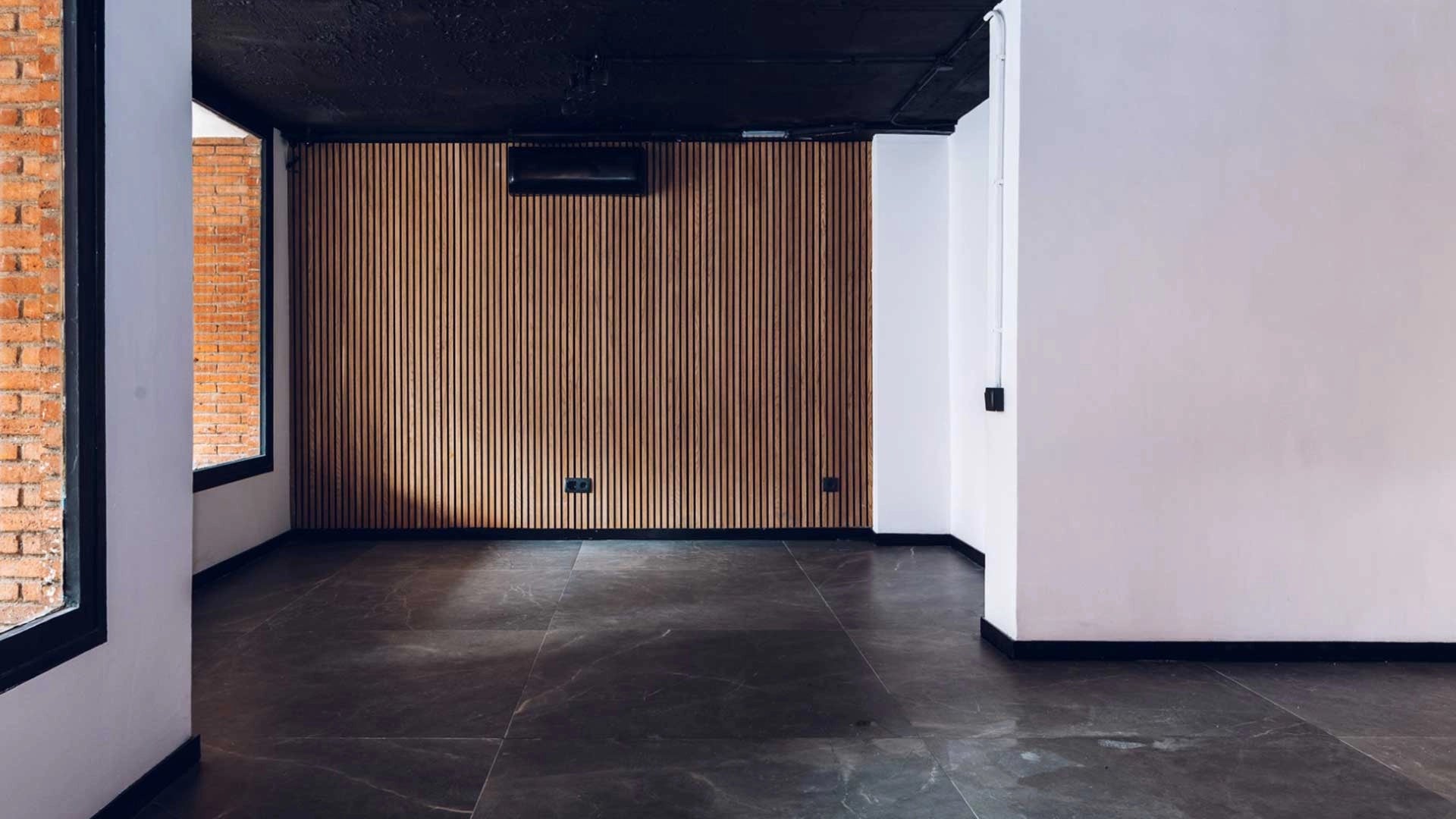 Acoustic Wood Slat Wall Panel IN Modern Interior